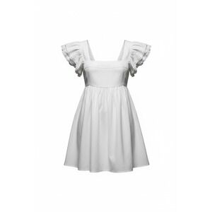 Urban Outfitters White Eyelet Lace Ruffle Mini Dress Cottagecore Small